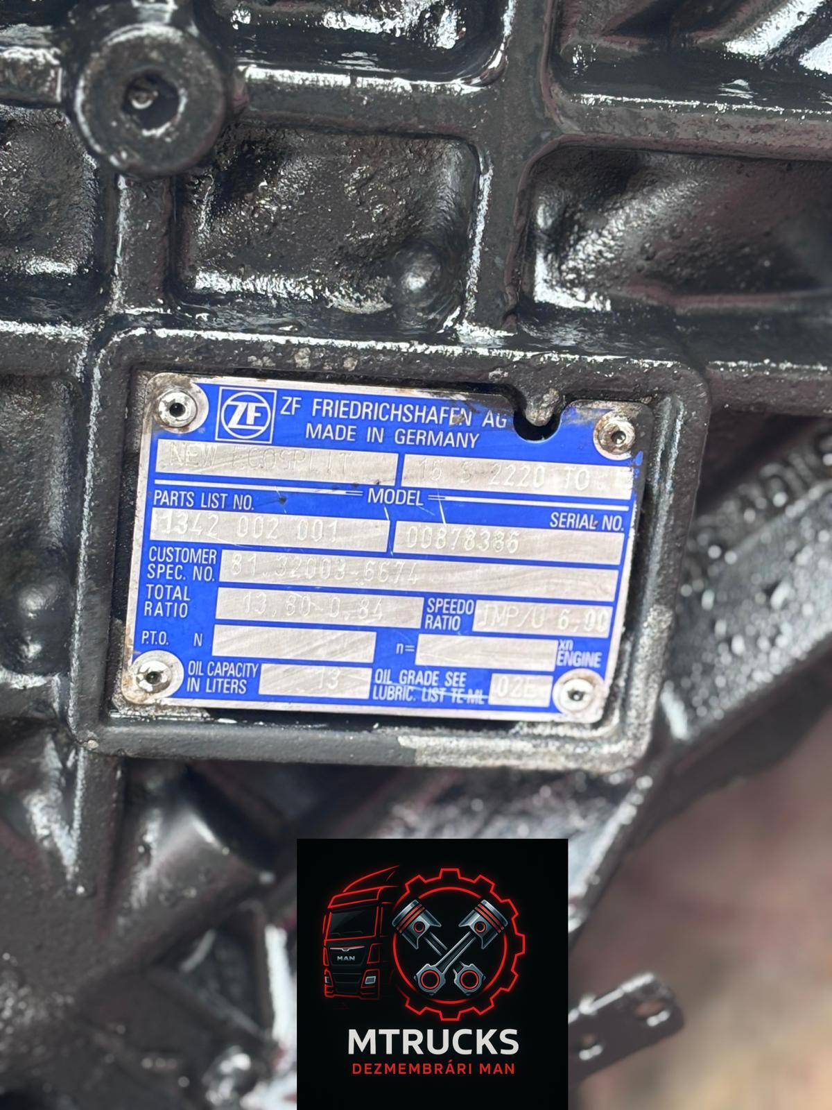 Cutie de viteze manuală MAN TGX / TGS / TGA 16S 2220 TO - imagine 7